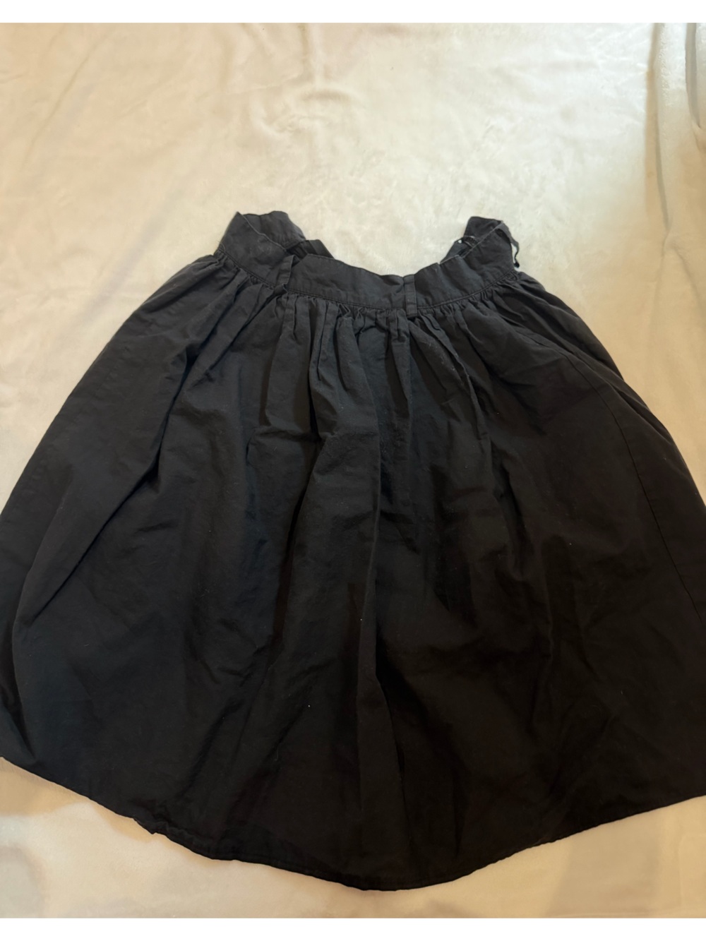 Vintage Kaldor Black Cotton Ruched Midi Dress Made in England Size 34